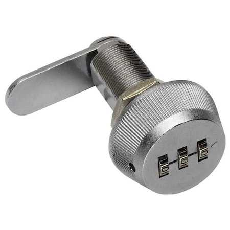 Combi-Cam 1-1/8 Combinated Cam Lock, 3-Dial Lock, Chrome Finish 7850R-L